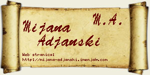 Mijana Ađanski vizit kartica